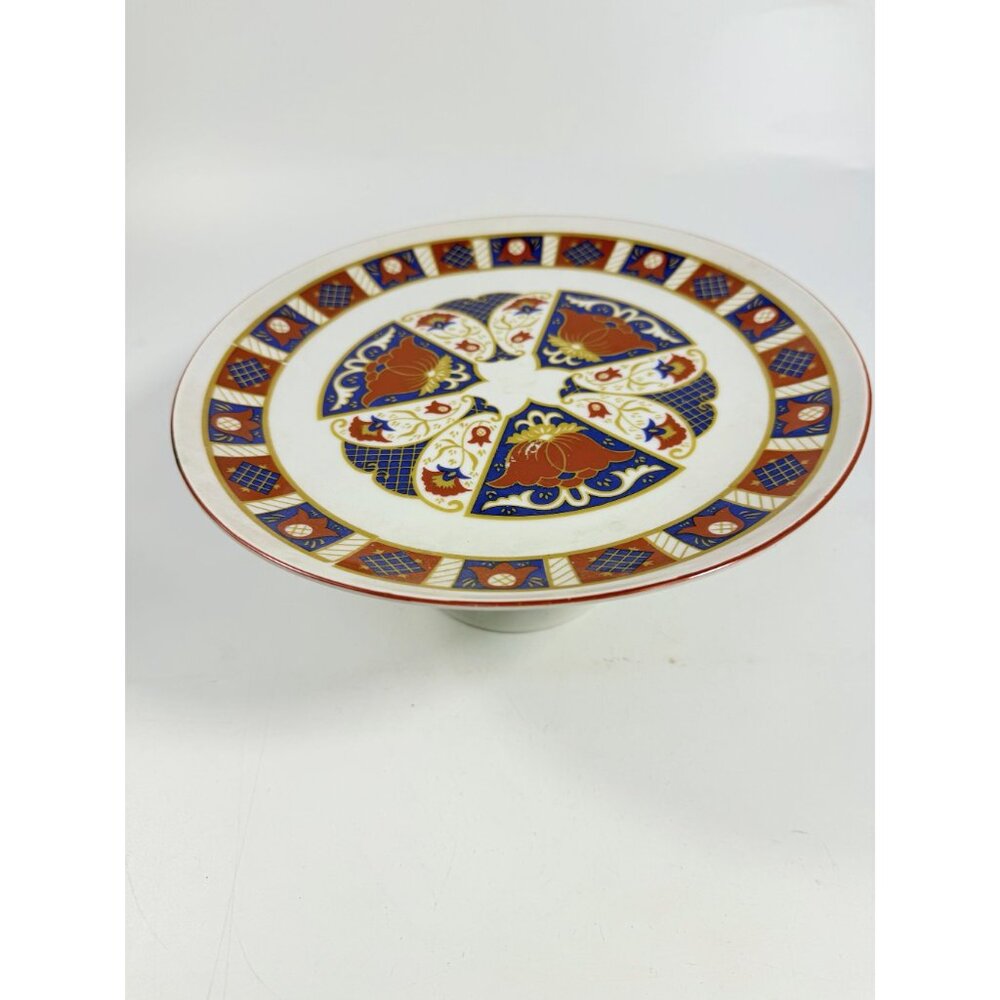 Pedestal Cake Plate Imari Seymour Mann Derbyshire Footed Replacement China - Picture 13 of 16